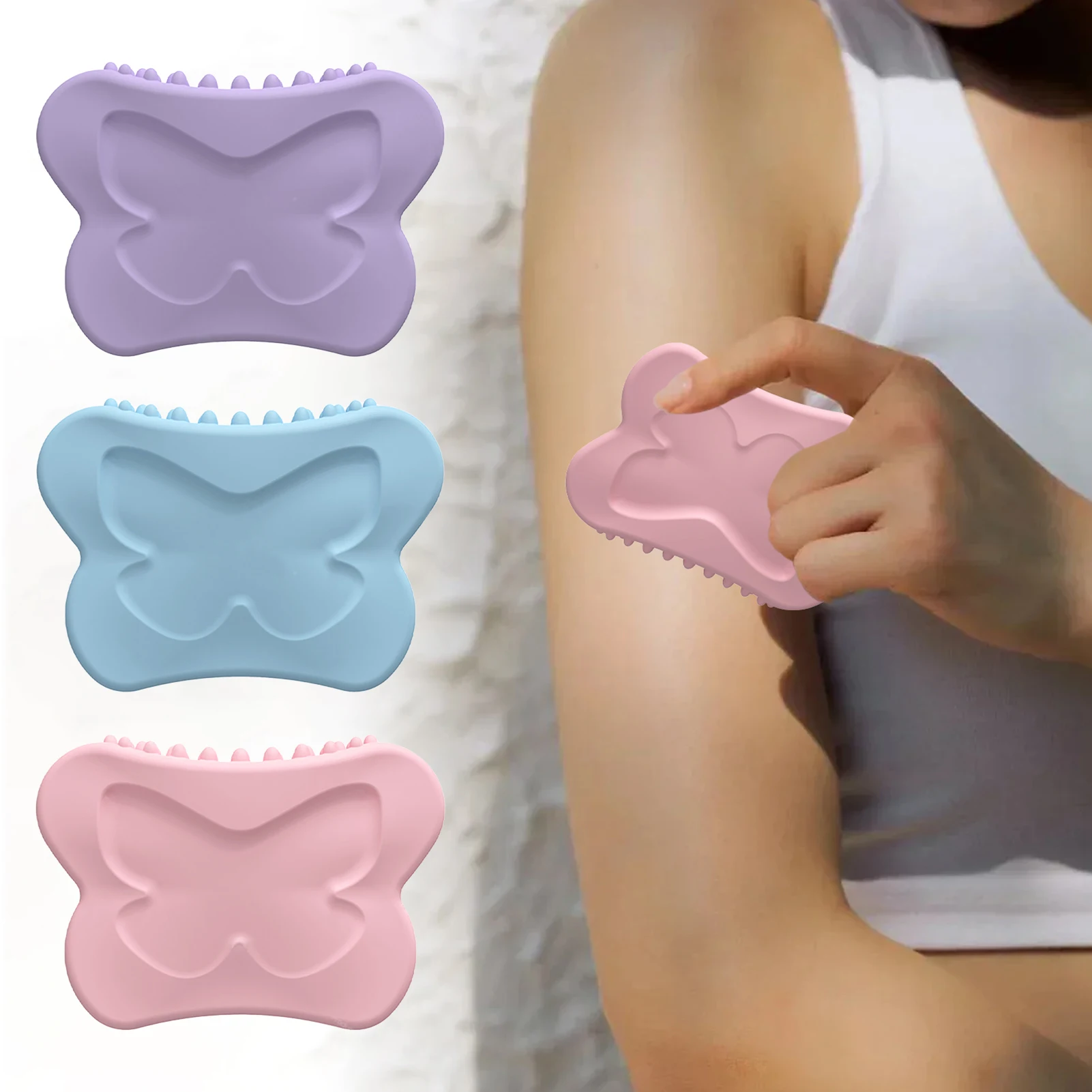 

1pcs Skin Facial Scraping Massager Board Silicone Therapy Plate GuaSha Tool Treatment Facial Massage Accessory Skincare Tools