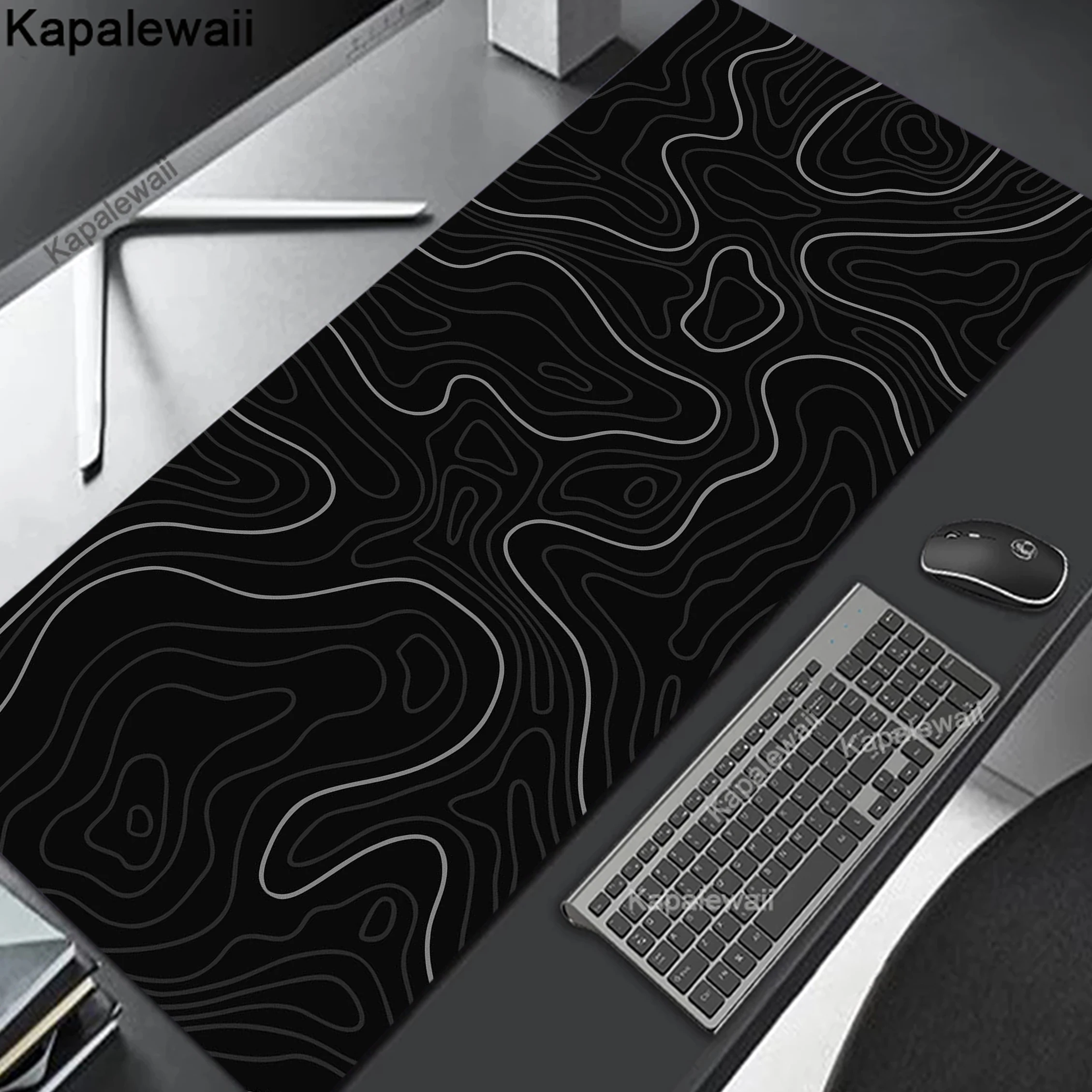 Extended Gaming Mouse Pad Large HD Print Gamer Mousepad Computer Desk Mat 80x30cm Black And White Mouse Mat Rubber Keyboard Pads