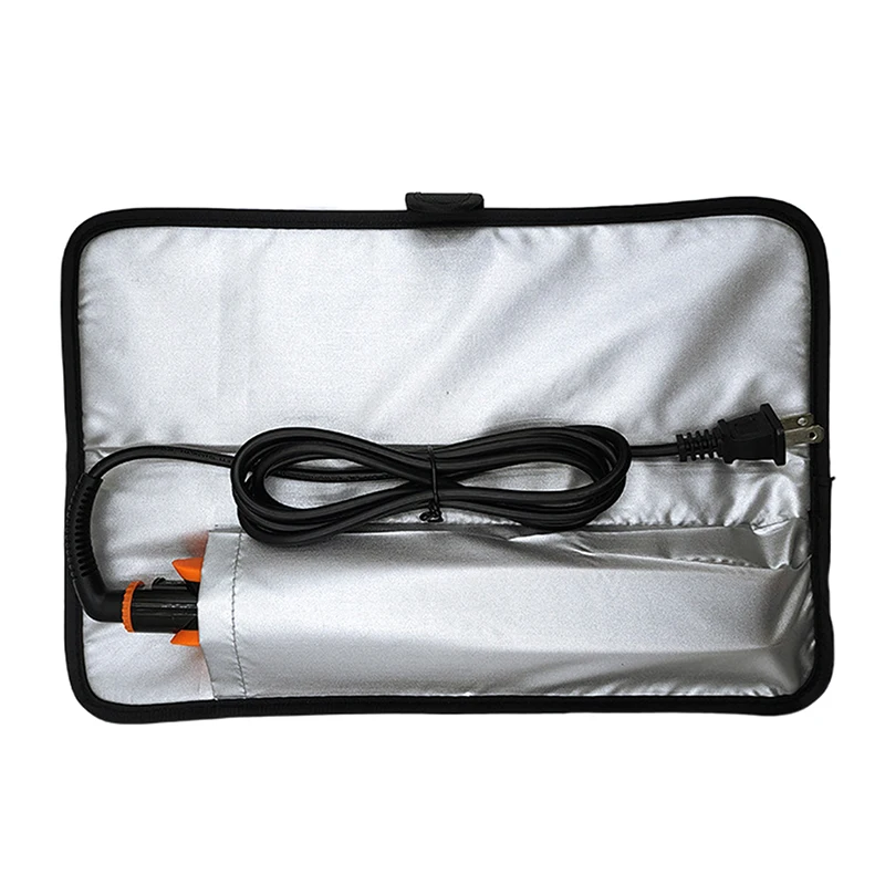 ストレートヘアアイロン収納袋カーリング耐熱収納袋ヘアフラットアイロンカーラー女性折りたたみ旅行バッグ