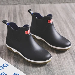 Waterproof Fishing Hunting Rain Boots Non-slip Short Tube Working Boots Outdoor Men Women Rubber Water Boots