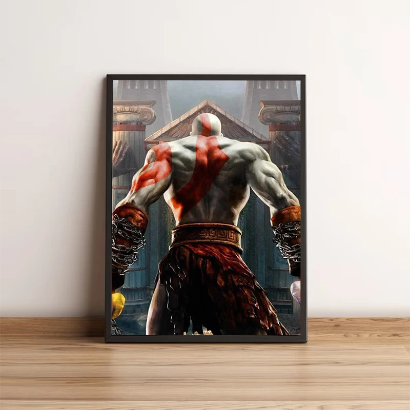 God of War Poster Decorative Prints Wall Painting Paintings for Bedroom Home Decorations Gamer Room Decoration Canvas Decor Art