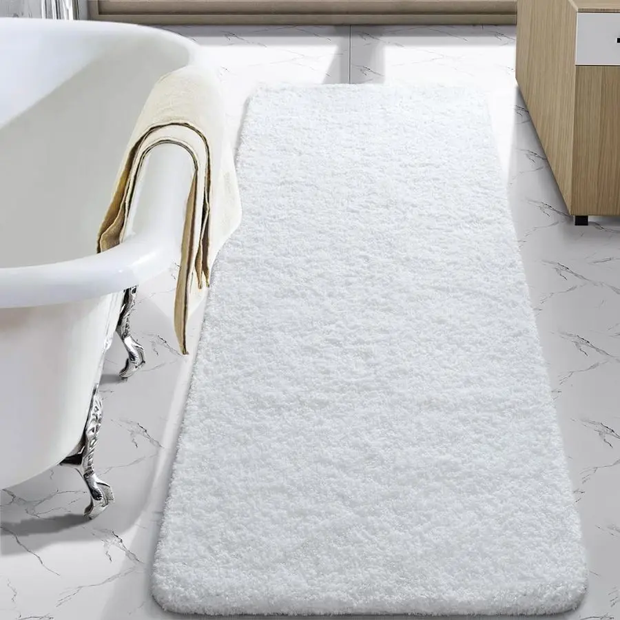 

Bathroom Rug Runner 24x60 Inch, Soft Thick Absorbent Microfiber Bath Rugs for Bathroom, Machine Washable, Shaggy Plush Non Slip