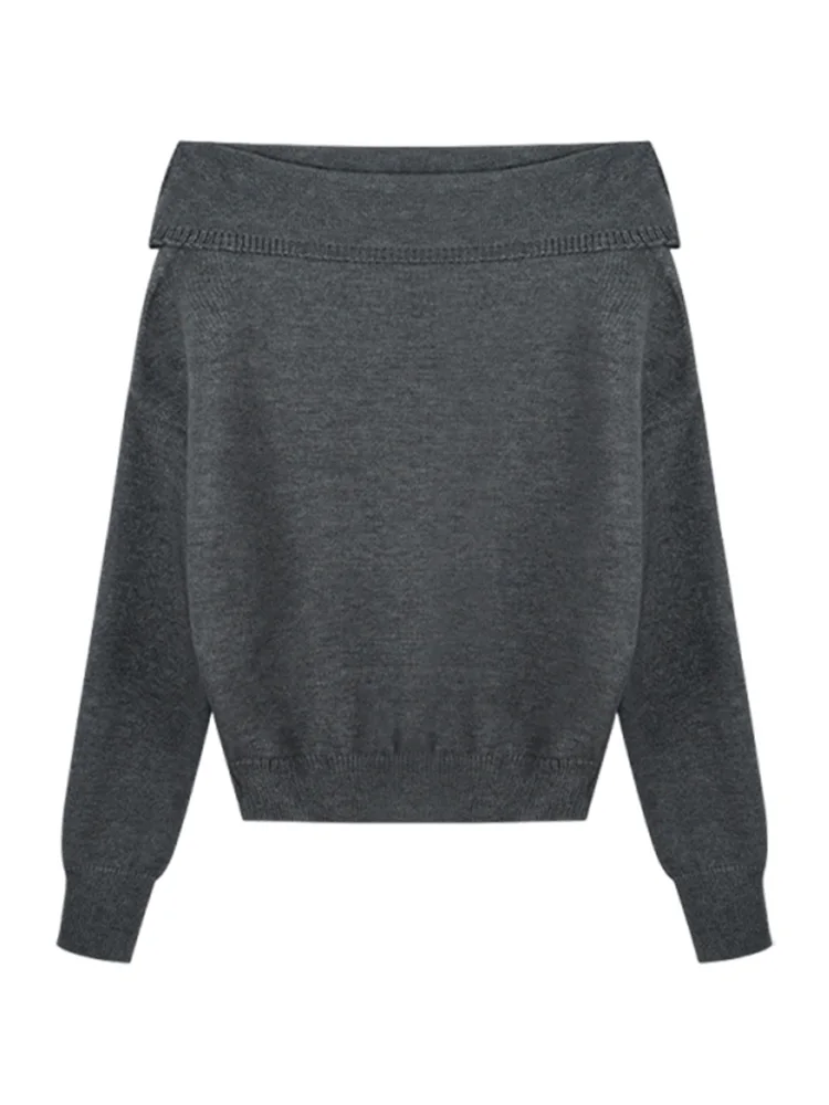ay Off-oulder Long Sve Strickpullover Damen Loose Fit Base irt Herbst Winter New Sle Korean Sle Regular Fit