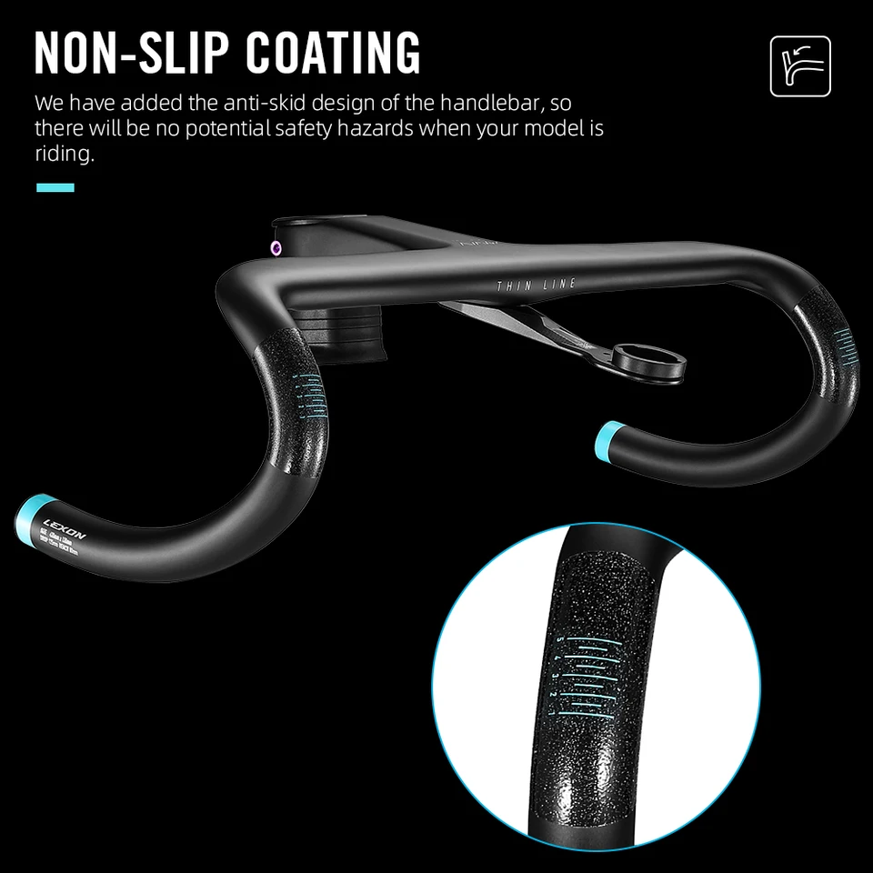 LEXON-THIN LINE Full Carbon Road Handlebar Ultralight Road Bike