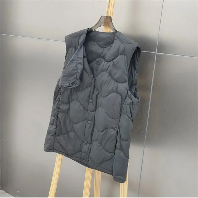 

Ultra Light White Duck Down Vest Coat New Autumn Winter Male Slim Sleeveless Down Waistcoat Parkas Men Short Bigszie Tank Jacket