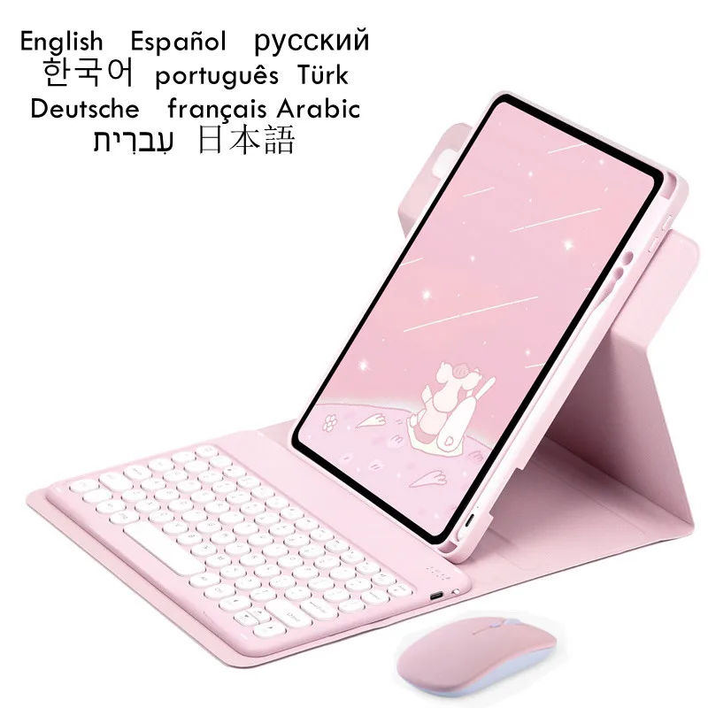360 Rotation Case For iPad 11 10 Generation A16 2025 Teclado Cover with Pen Holder For iPad 10 9 2022 Keyboard Spanish Russian