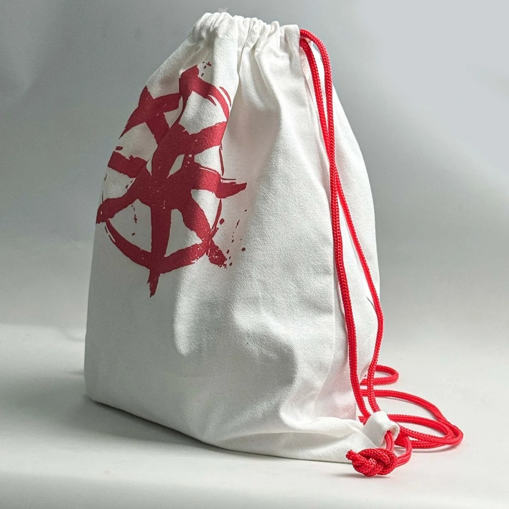 Game Delta Force Backpack Cosplay White Red Drawstring Canvas Bag Unisex Shoulder Bags Adjustable Handbag Party Props