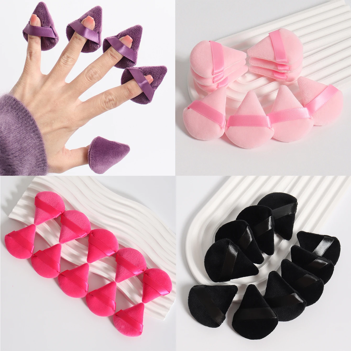 5/15/30 Mini Velvet Powder Puffs, Suitable for Both Dry and Wet Use, for Applying Loose Powder, Reusable Makeup Tools, Can Be Used on the Face, Contouring, Eye Corners, and Body, Suitable for All Skin Types.