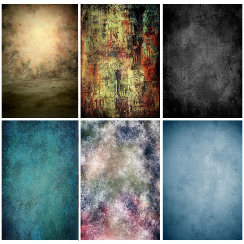 NITREE Art Fabric Vintage Hand Painted Photography Backdrops Props Texture Grunge Portrait Photo Background LCJDX-92