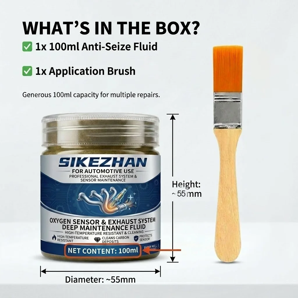 Picture 7: High-Temp Exhaust System & Oxygen Sensor Anti-Seize Lubricant Paste – Prevents Rust, Corrosion & Thread Galling on Metal, 100ml