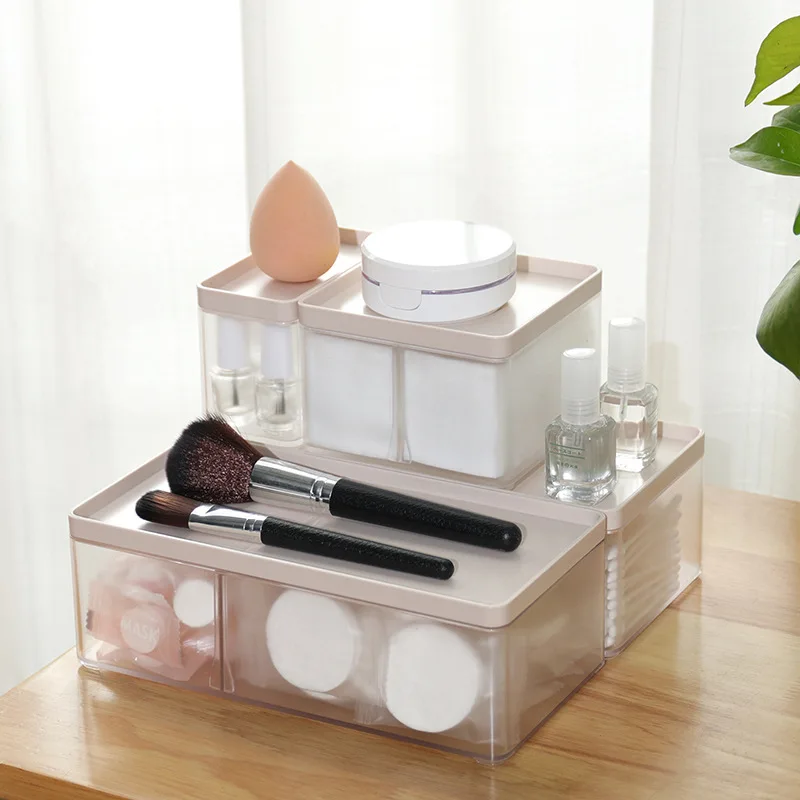 

Desktop DIY storage box Cosmetics jewelry organizer multi-function moisture-proof cell storage box manufacturers wholesale