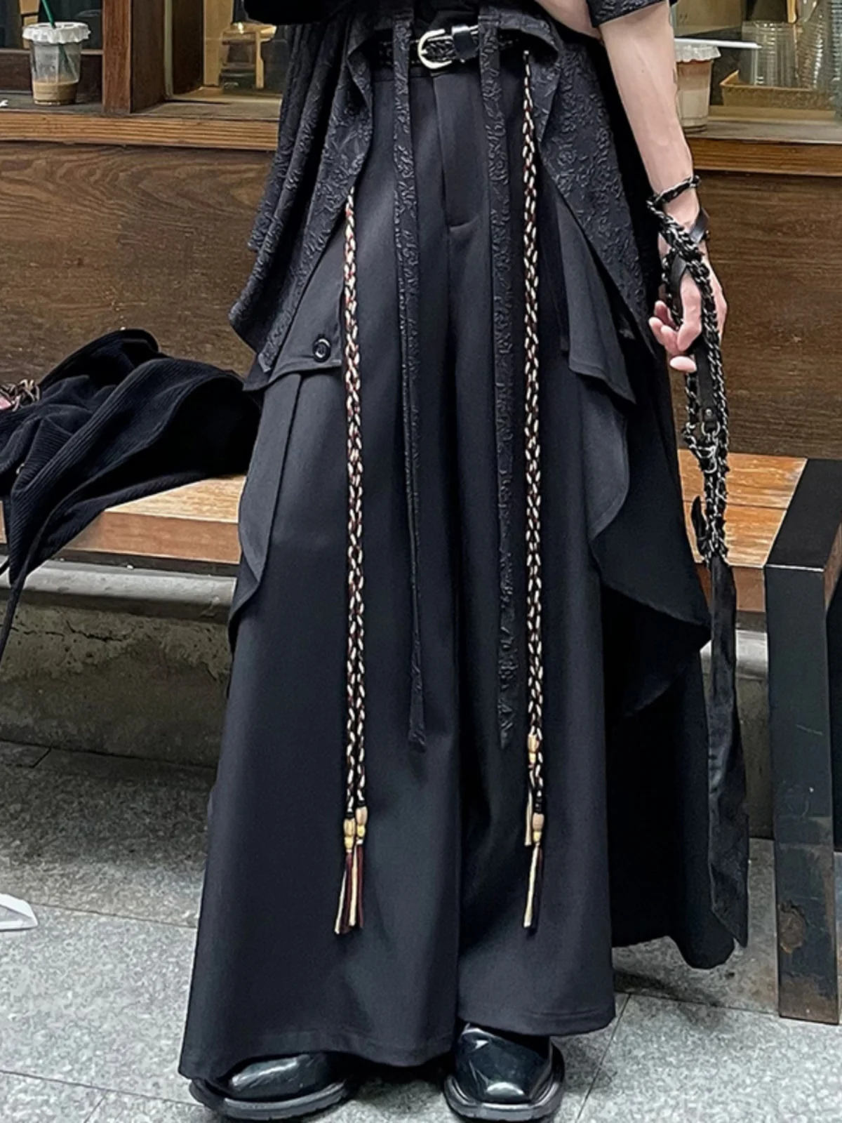 

Широкие юбки и брюки с вырезом ветра и кисточками, весенне-осенние свободные и удобные ретро-юбки для отдыха