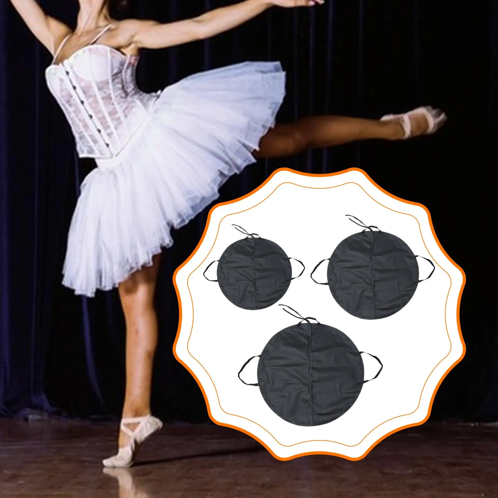 

Высококачественная сумка-тоут для балетных туту и танцевальных костюмов, большая вместимость, на молнии, из нетканого материала, для хранения юбок, для взрослых