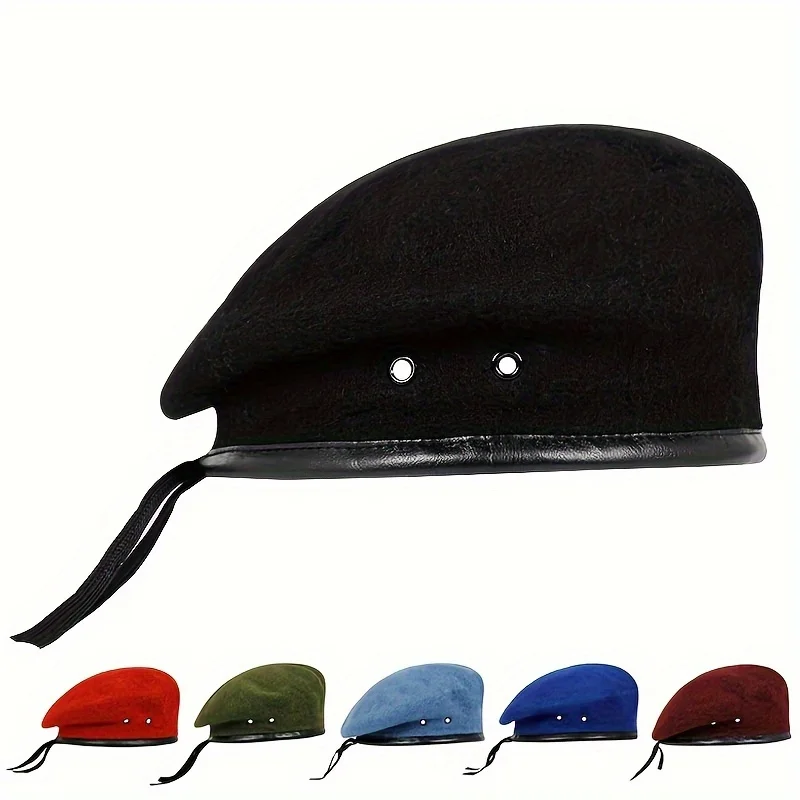 Unisex Solid Color Beret Men Women Painters Hats Autumn Winter Warm Berets Flat Caps