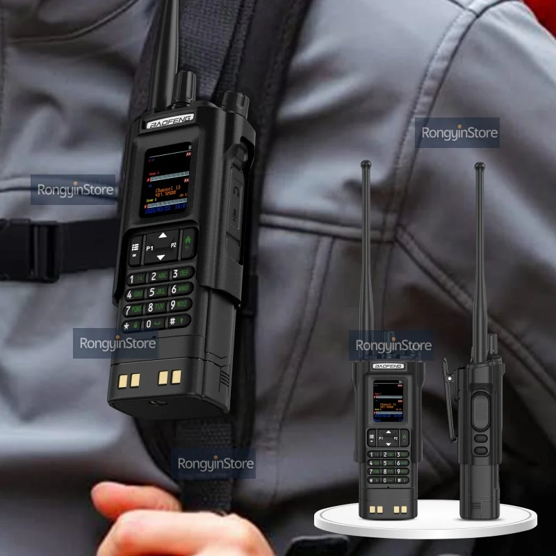 Baofeng Dm-32 DM32 Walkie Talkie DMR Радио GPS APRS Text Sms Aes256 10 Вт Dual Time Slot Tier 1+2 Зеленый/Черный Ham Radio дальнего действия