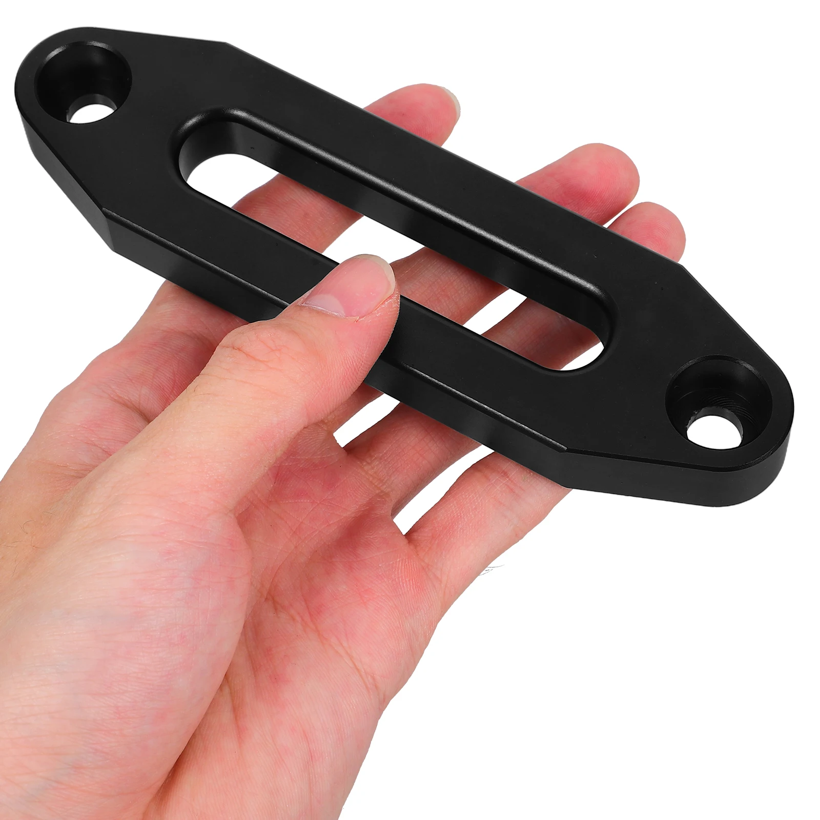 

Winch Accessories 124mm Aluminum Rope Guide Port Replacement Towing Fairlead Steel Cable Durable Easy Install