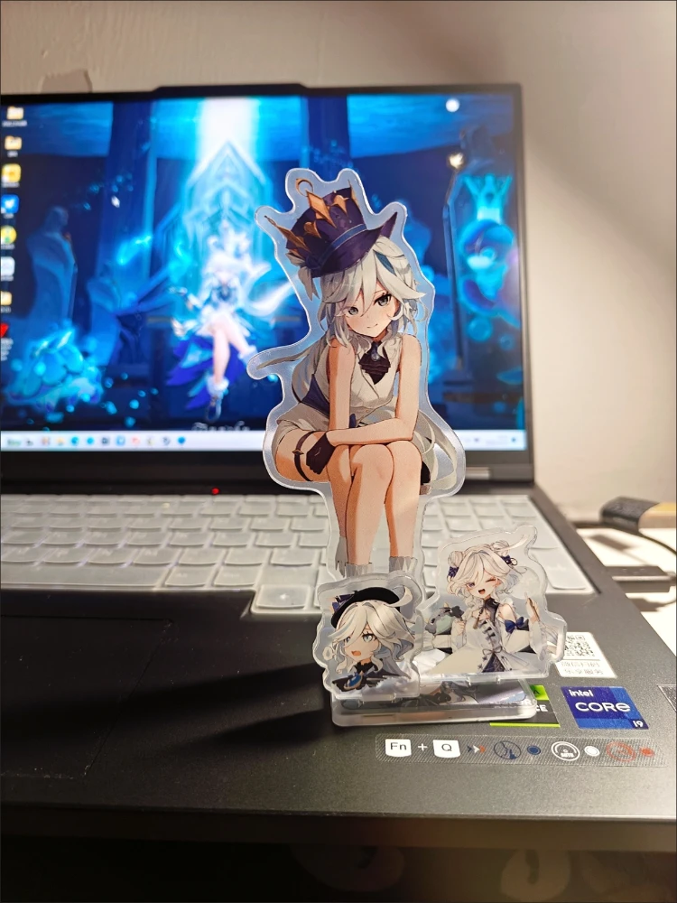 Game Impact Focalors Furina  Acrylic Figure Stand Model Plate DIY Desk Decor Standing Sign Collection Ornament For Fans Gifts