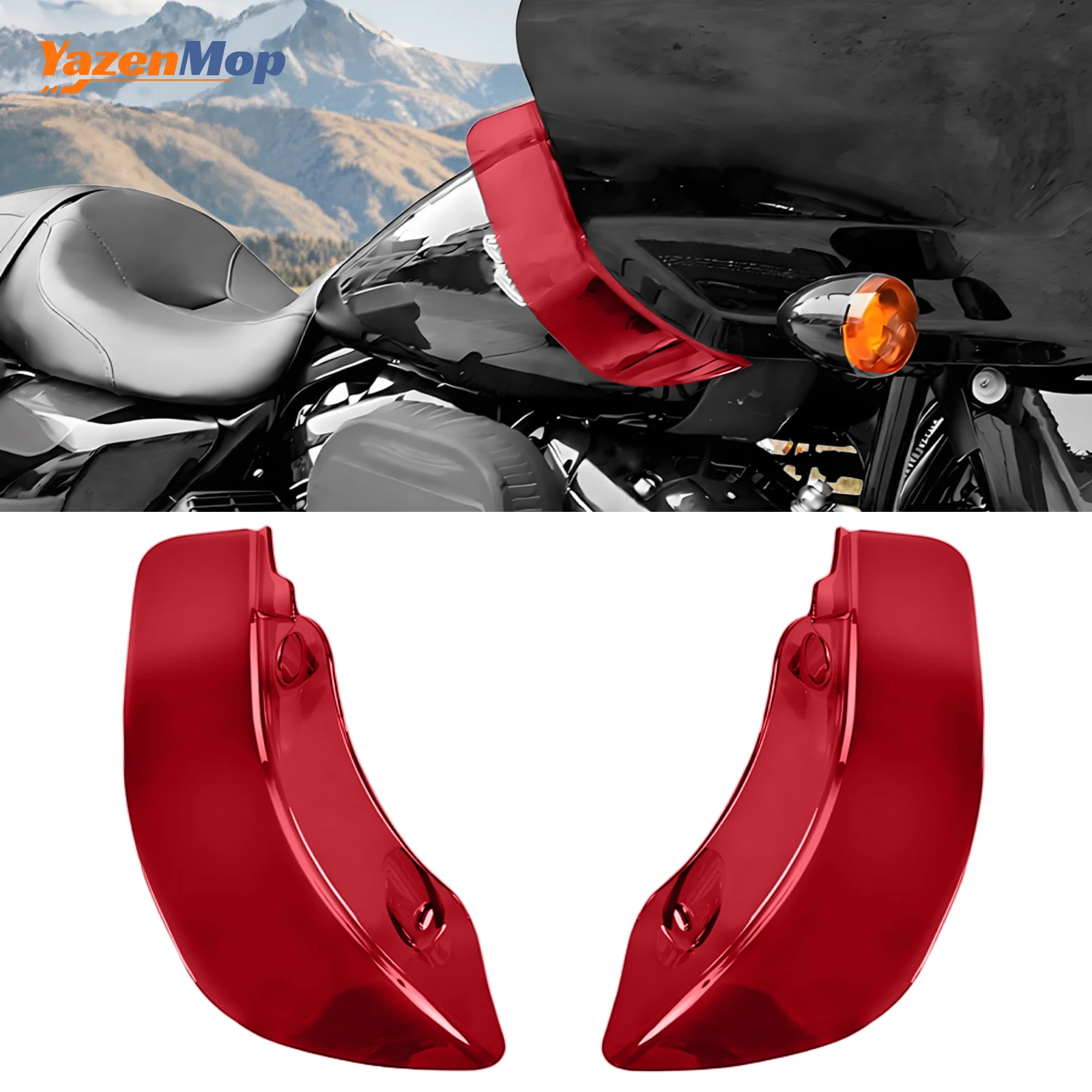

Motorcycle Multi-Colors PC Fairing Side Wide Wing Air Deflectors for Harley Road Glide FLTRX 2015-2023 Models