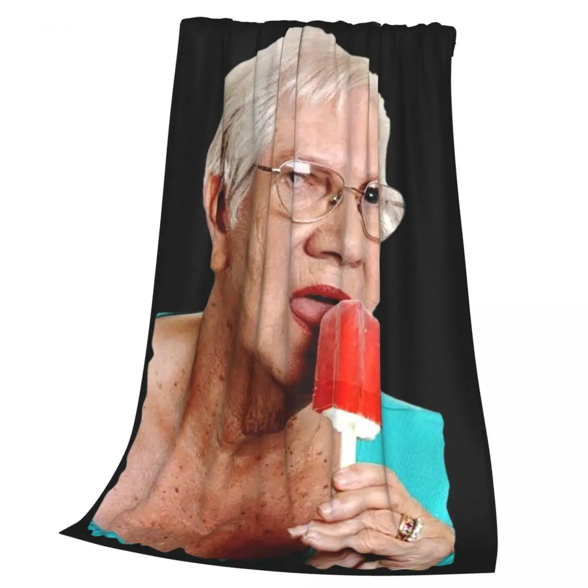 Grandma Granny Ice Cream Blanket Soft Warm Flannel Throw Blanket Plush for Bed Living room Picnic Travel Home Sofa