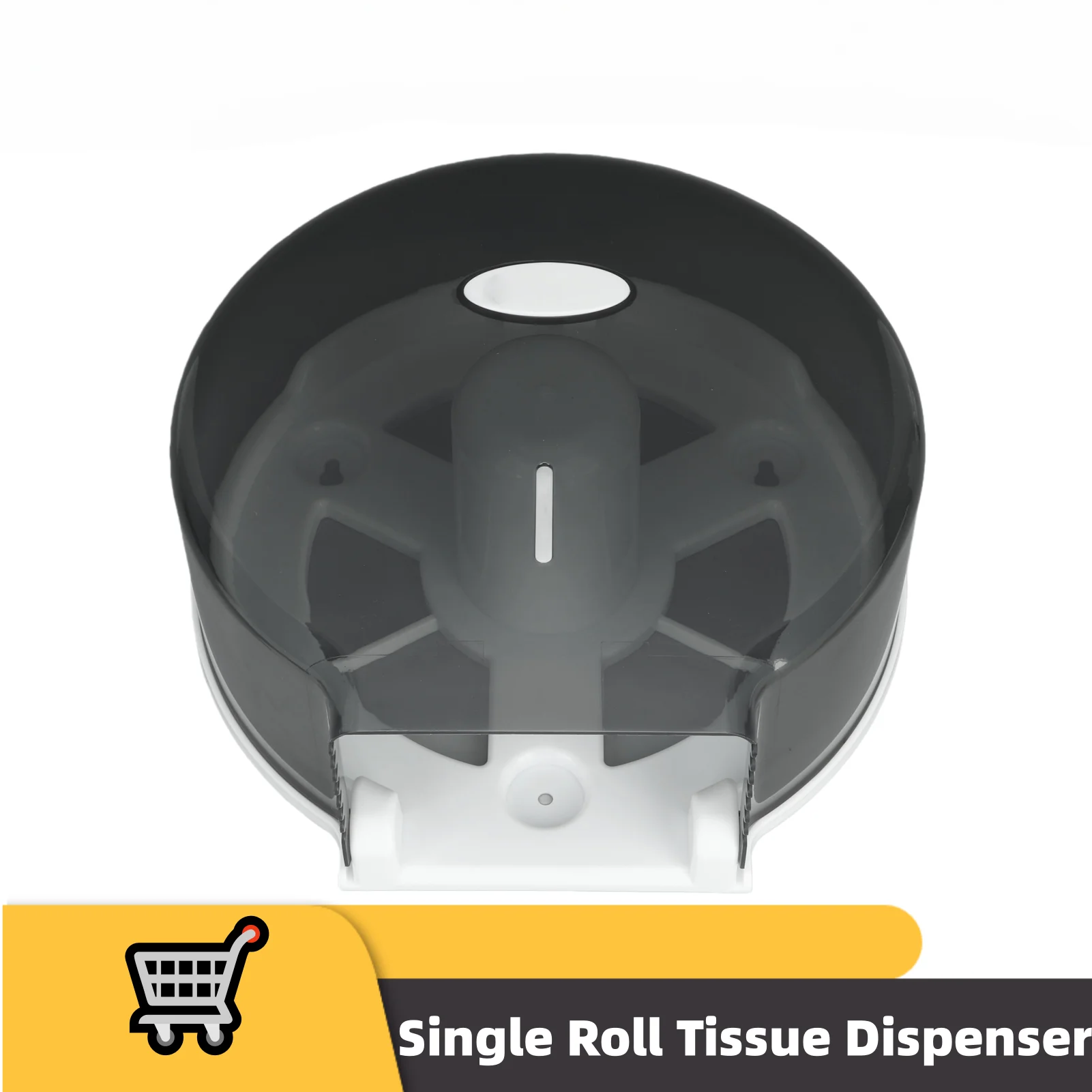 

Jumbo Tissue Dispenser Single Roll Tissue Dispenser Jumbo Tissue Dispenser Toilet Paper Roller for Hotel Bar Transparent Black