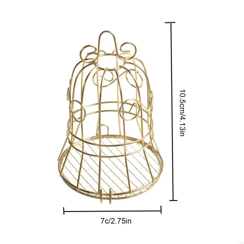 L4MB Wild Bird Feeder для наружного маленького белки -доказательства висящего металлического жирного держателя шарика