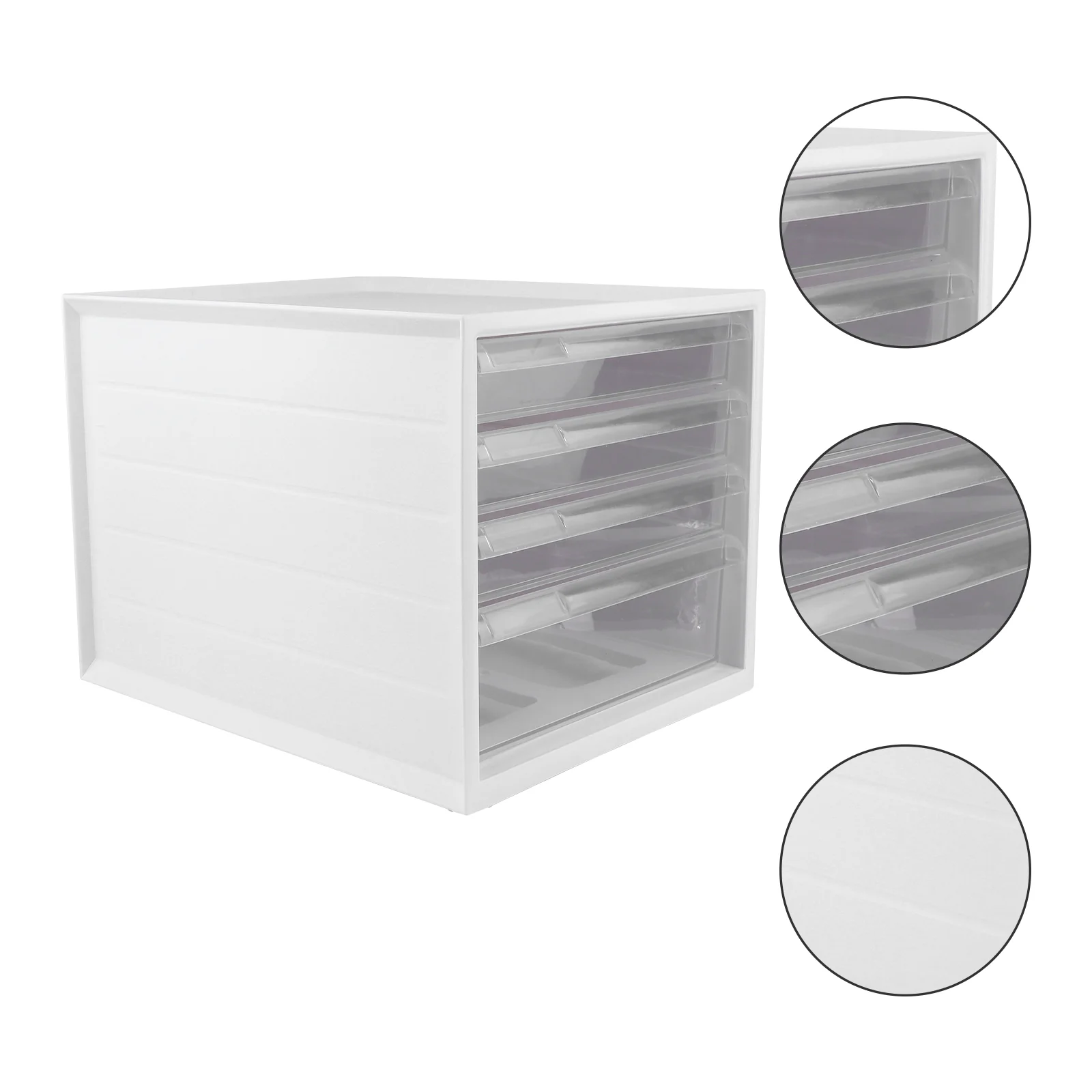 Storage Box Four-layer Organizer Kitchen Container Desktop Sundries Drawer Case Plastic