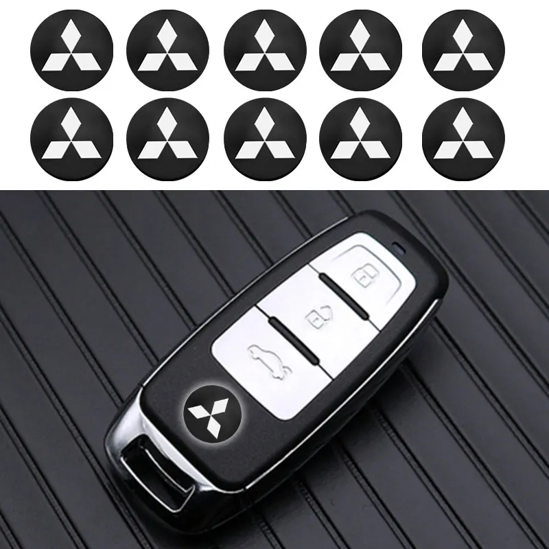 

5/10/20pcs 14mm Remote Key Emblem Logo Sticker Fit For Mitsubishi Outlander Xpander ASX Delica Lancer RALLIART Auto Accessories