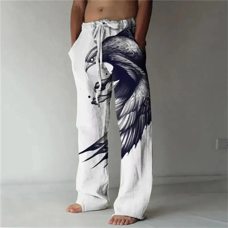 2026 Cross-Border Sommerhose Strandhose mit Kordelzug und elastischem Bund, 3D-gedrucktes Hawaii-Muster, bedruckte Herrenhose – Detail 9