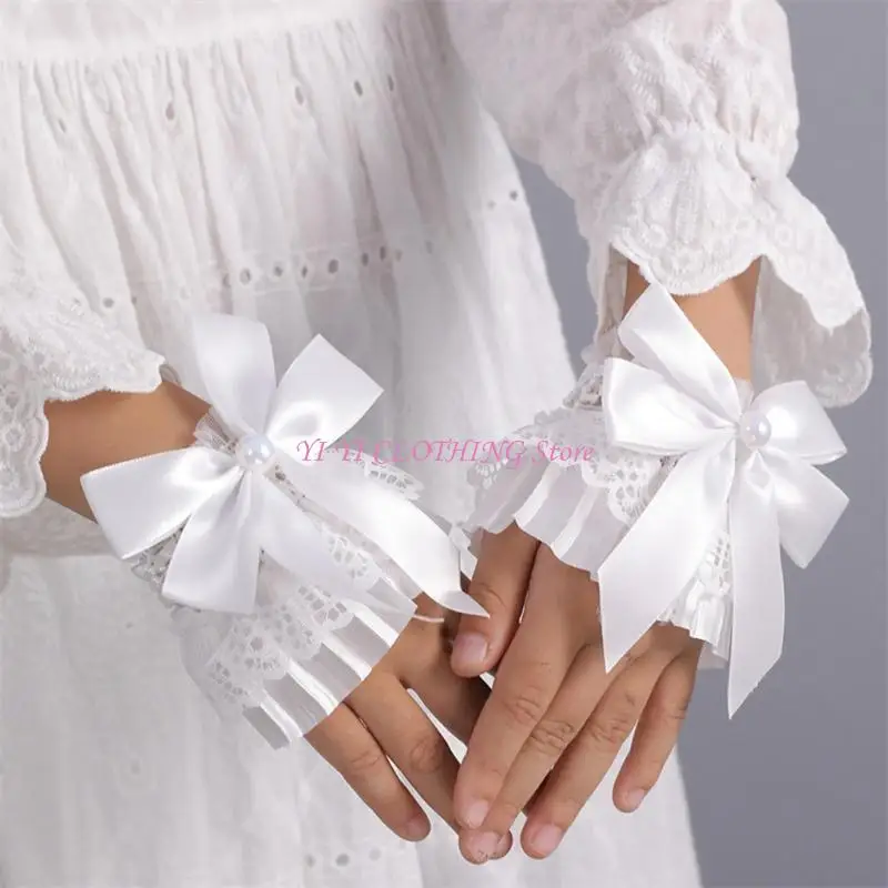 N5KF Bowknot Forune Mounts for For Srunk Sweater Lavel Elive лента кружевные манжеты для запястья