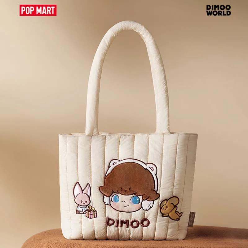 POPMART WARM FLUFFY Series DIMOO cloud bag shoulder bag 100% Original Cute Action Anime Figure Ornaments Collection  Gift