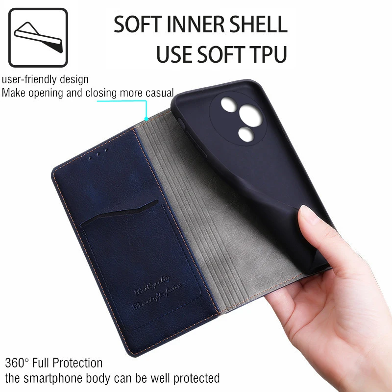 حافظة هاتف جلدية قابلة للطي لهاتف TCL 60 حافظة Etui TCL 60 SE حافظة كتب Coque TCL 60 XE NxtPaper 5G TCL60 60R 605 محفظة Funda