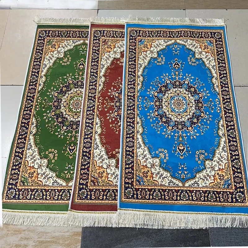 Luxury Velvet Prayer Mat 66*120cm Square Shape Floor Mat Muslim Rug  Islamic Prayer Mat