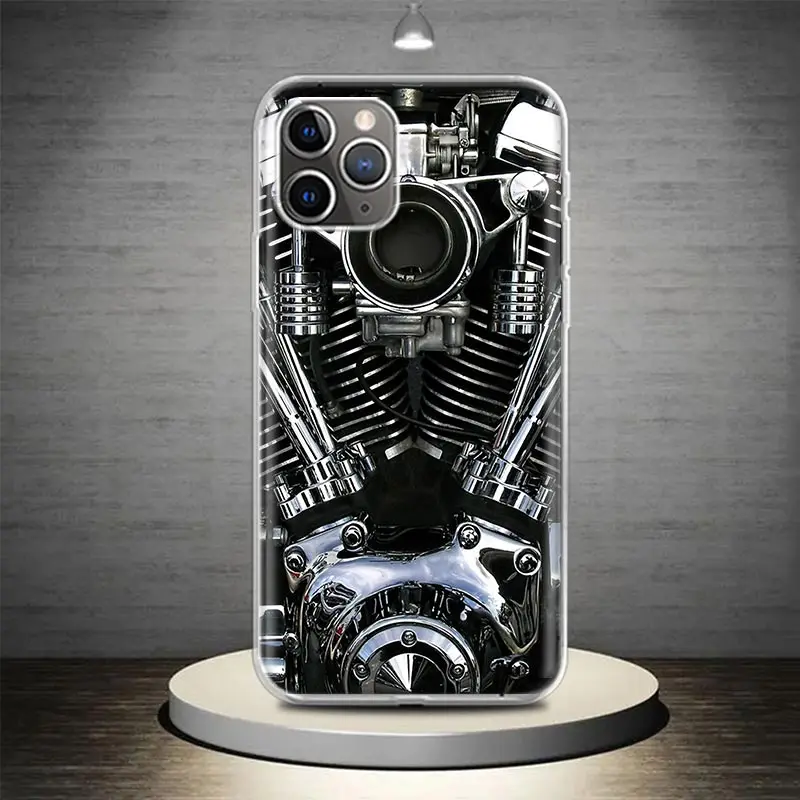 Steampunk Gear Mechanical Phone Case Cover For iPhone 14 13 Pro 11 15 Art 12 XR X XS Max 7 8 6S Plus SE Soft Pattern Coque Fun