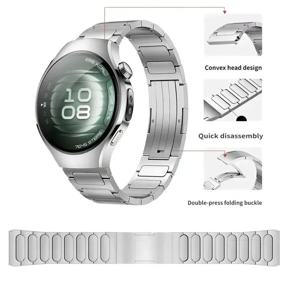 

Ремешок из титанового сплава 22 мм для Huawei Watch 5/4/GT5 4 3 Pro 46 мм Amazfit GTR 4/3/Balance 2, удобный Garmin Forerunner 970 965