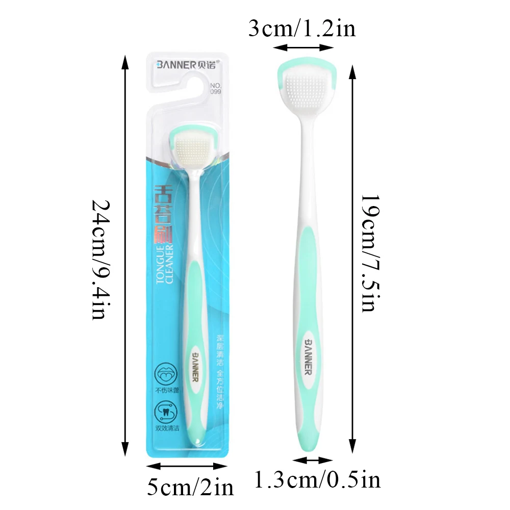 Escova raspadora de língua Raspador reutilizável para a língua Ferramenta de limpeza de língua lavável Hálito fresco Acessórios de higiene bucal