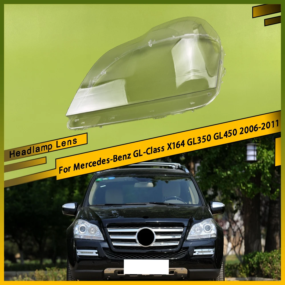 

Автомобильные колпачки для фар, абажур, чехол для лампы, стеклянный корпус линзы для Mercedes-Benz GL-Class X164 GL350 GL450 2006-2011