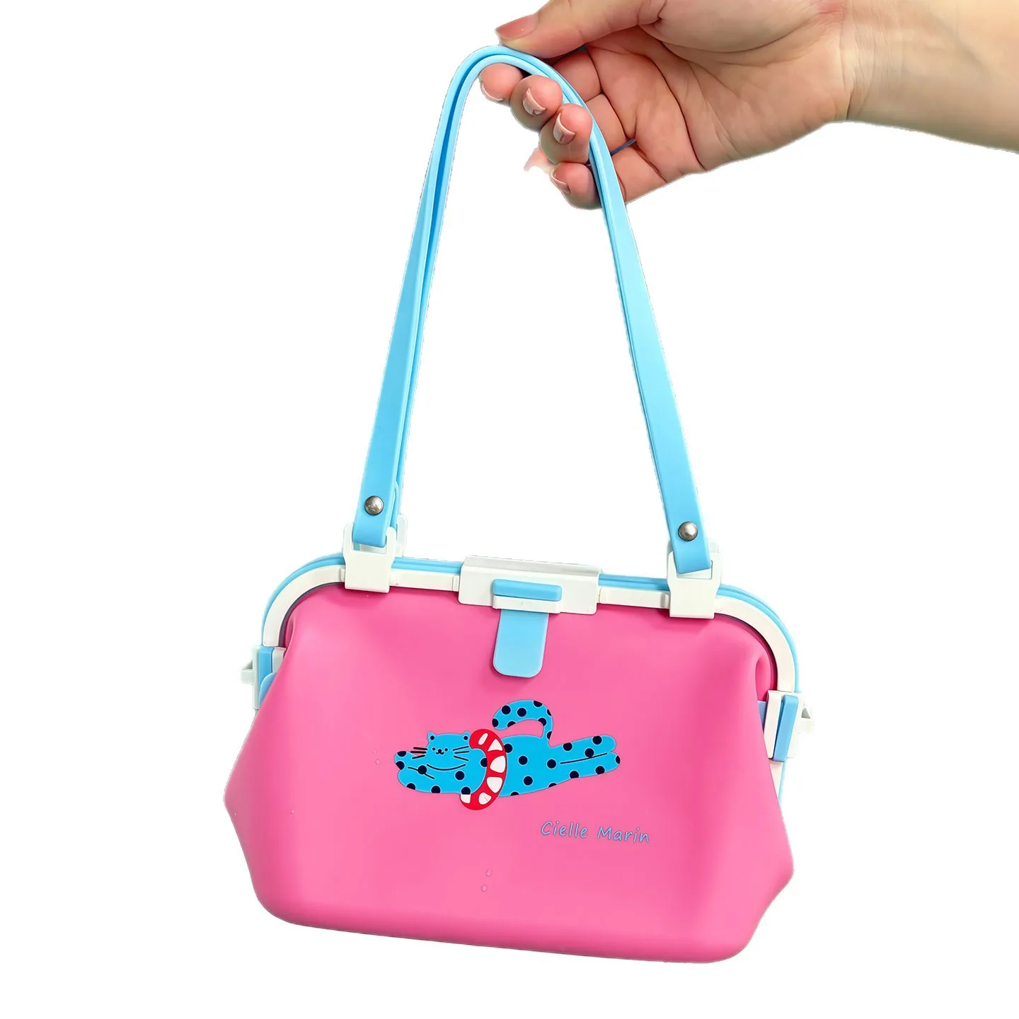 Cartoon-themed Silicone Tote Bag: Airtight, Waterproof, Moisture-Resistant, Large Capacity, Outdoor, Portable