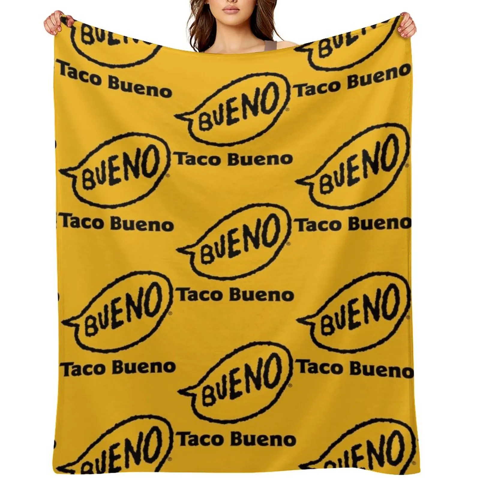 

Taco Bueno (Mexican Grill) Throw Blanket For Sofa Thin Thin Nap Retros Blankets