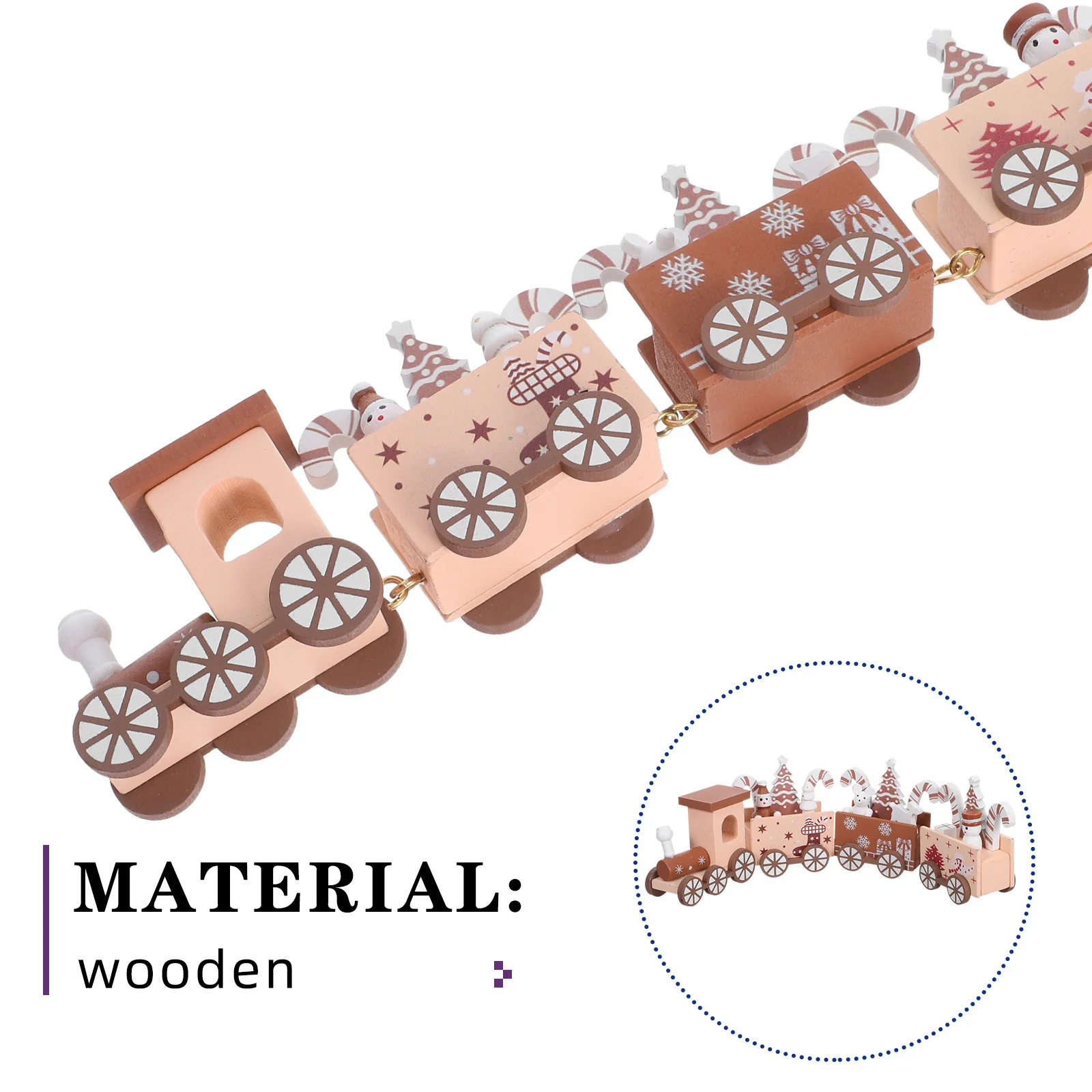 1 комплект, мини-деревянный рождественский поезд с фигурками снеговика, елки, праздничный домашний декор, каминная столешница, рождественский экспресс-орнамент, настольный компьютер