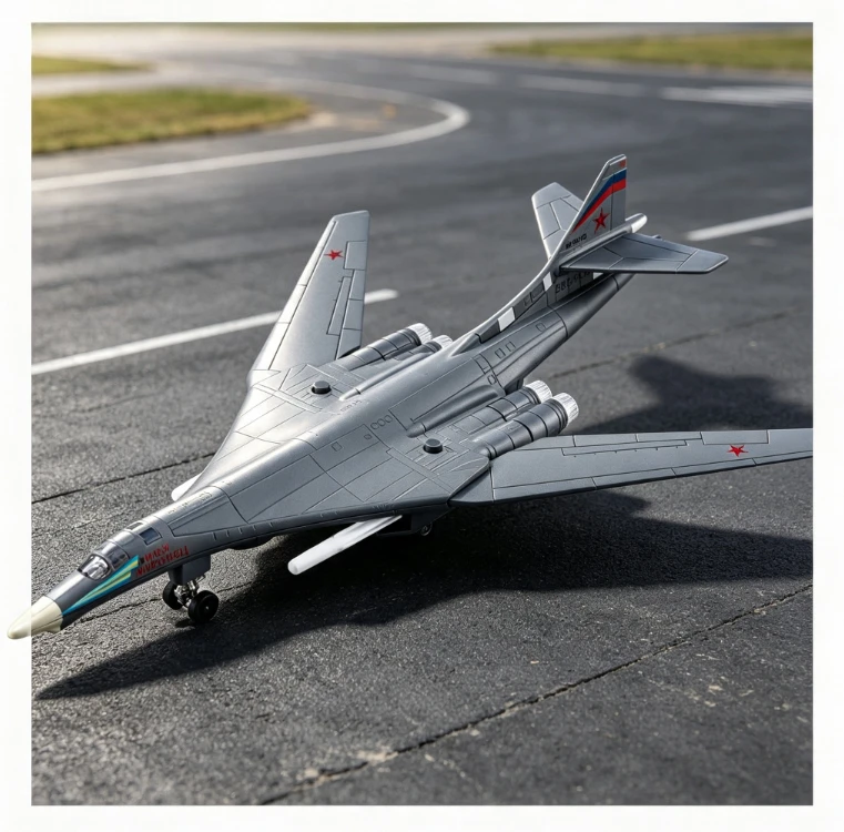 White Swan TU-160 Bomber Alloy Aviation Model Movable Wing Collection Class Aircraft Home Decoration Hobby Collectible