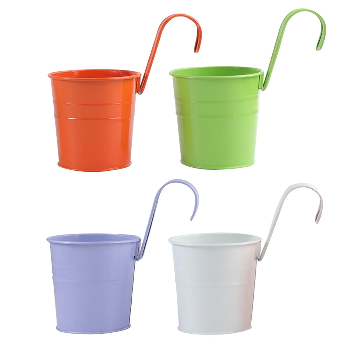 

10pcs Hanging Flower Pot Hanging Flower Pots Metal Bucket Garden Plant Holder Balcony Planter Outdoor Container