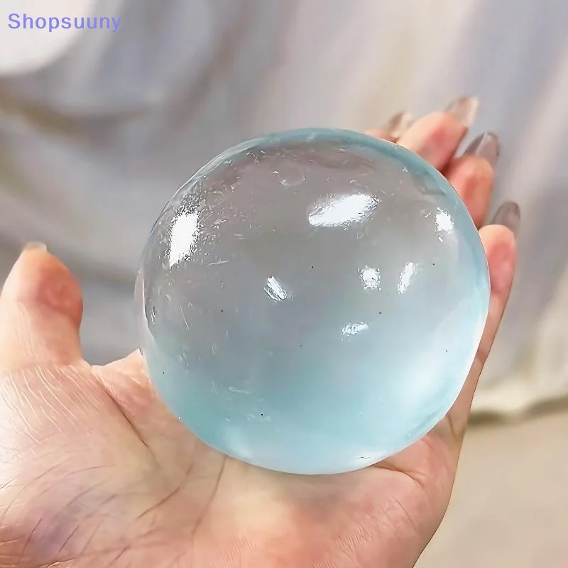 [SU]Maltose Round Toy Cute Mochi Anti Stress Fidget Toy Soft Simulated Transparent Ball Quick-rebound Decompression Toy[SU]