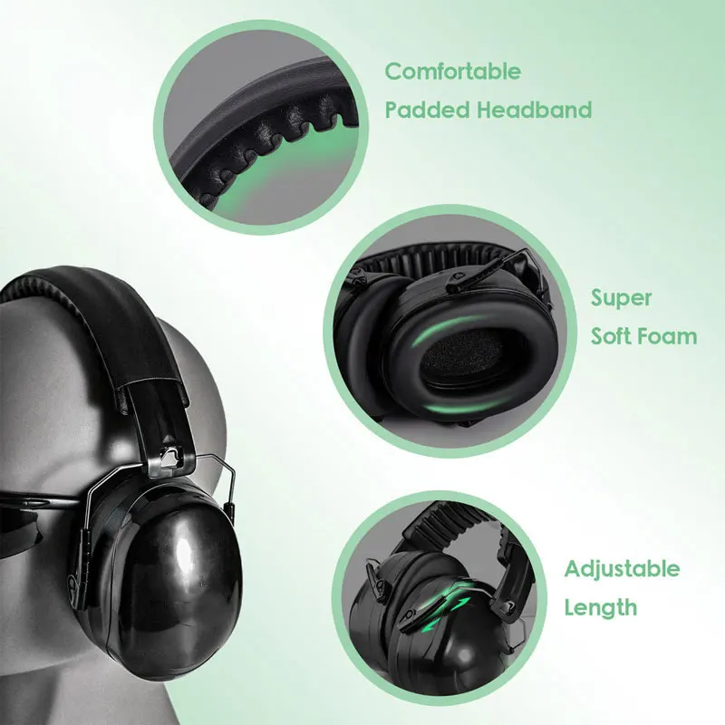 34db Over Head Ear Muffs Defender Earmuff Hear Protect Headset Fold Noise Cancel Reduction Sport Hunting Shooting Headphone