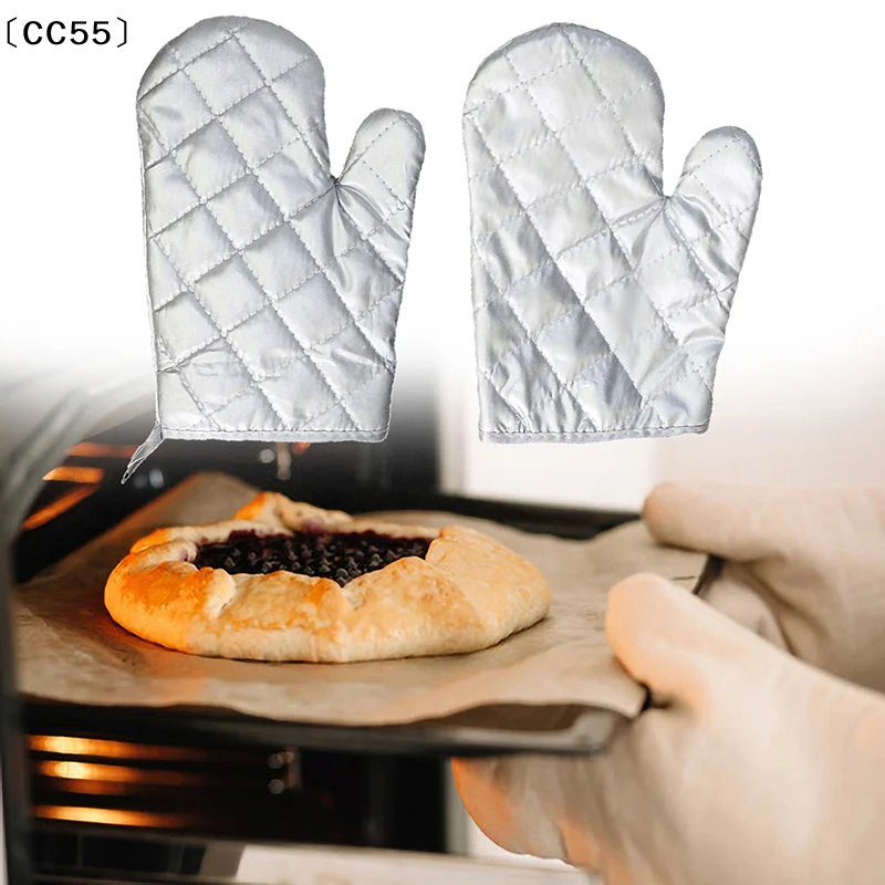 〔CC55〕1 Pcs Thickened Cotton Microwave Oven Gloves Heat-resistant And Insulated Gloves Oven Baking, Anti Scalding Hands