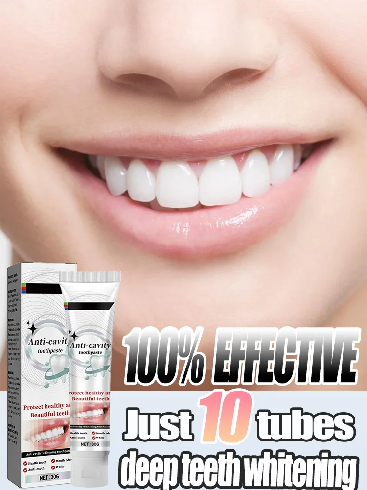 

Teeth Whitening Antibacterial Toothpaste Remove Tooth Stains Smoke Stains Tartar Plaque Anti-cavity Solid Teeth