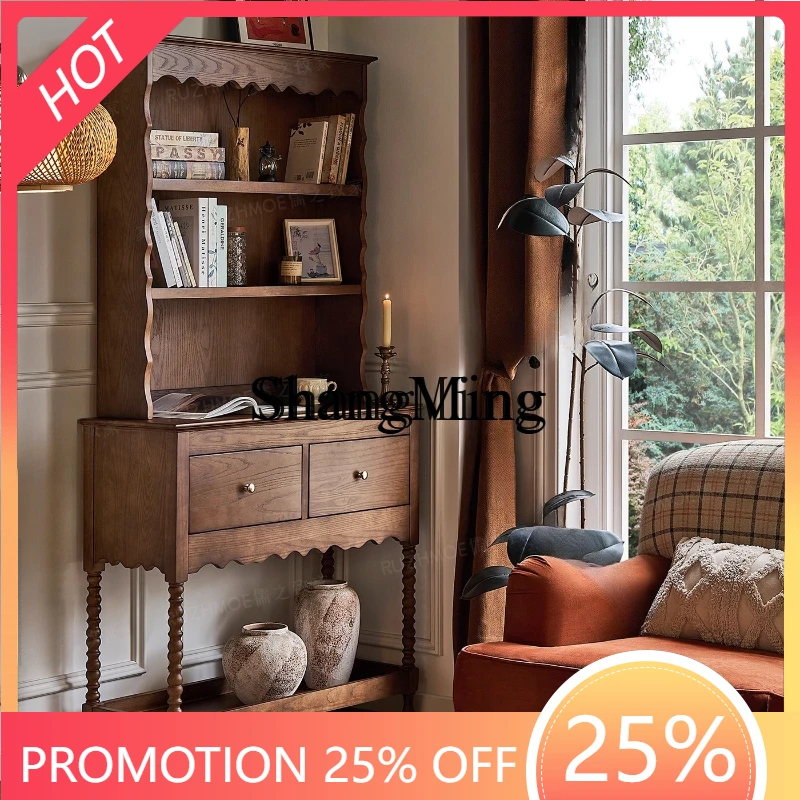 

SM solid wood dining side cabinet, coffee cup shelf, medieval display stand, restaurant wall ceramic cabinet