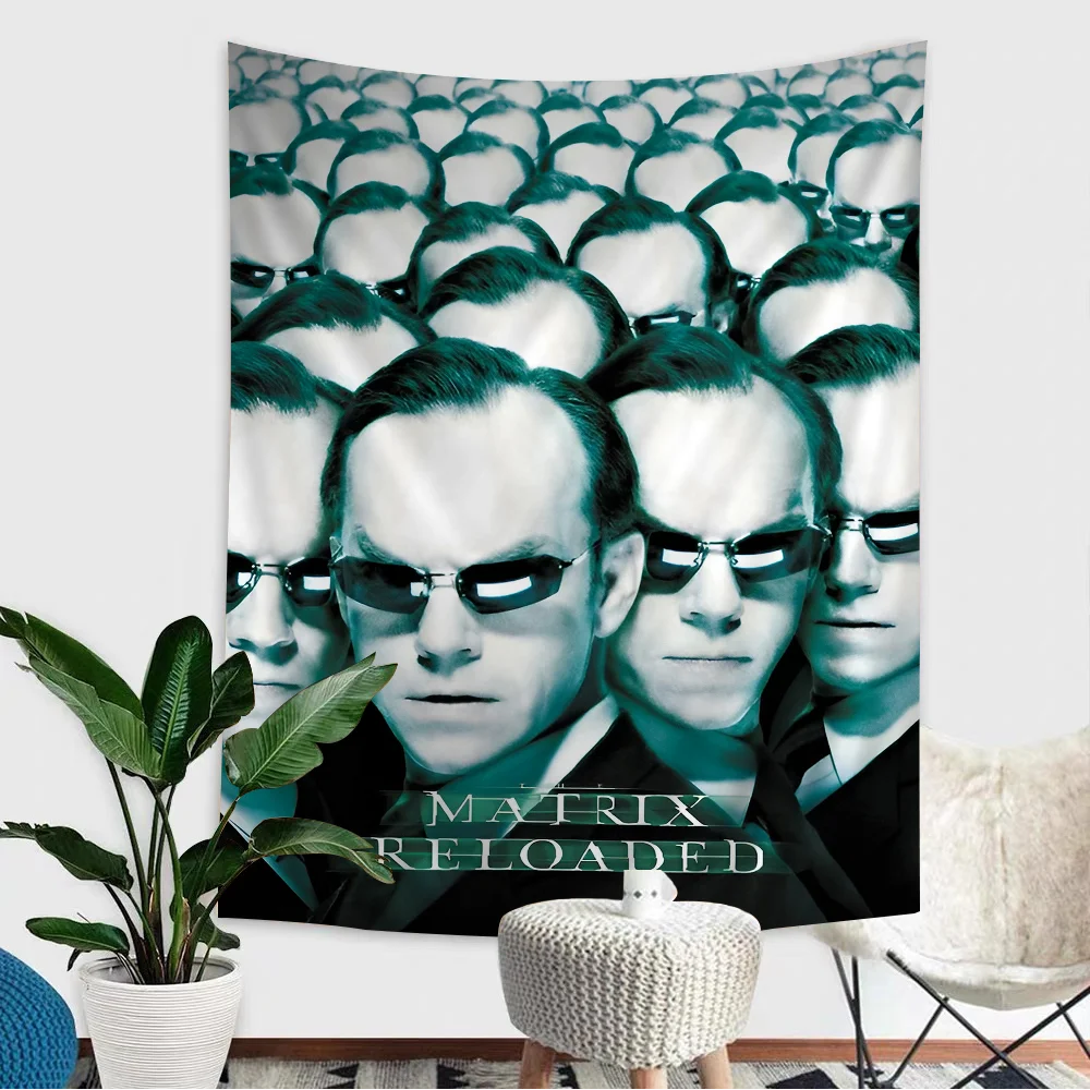 Movie The Matrix Resurrections Hippie Wall Hanging Tapestries Art Science Fiction Room Home Decor Kawaii Room Decor image 6