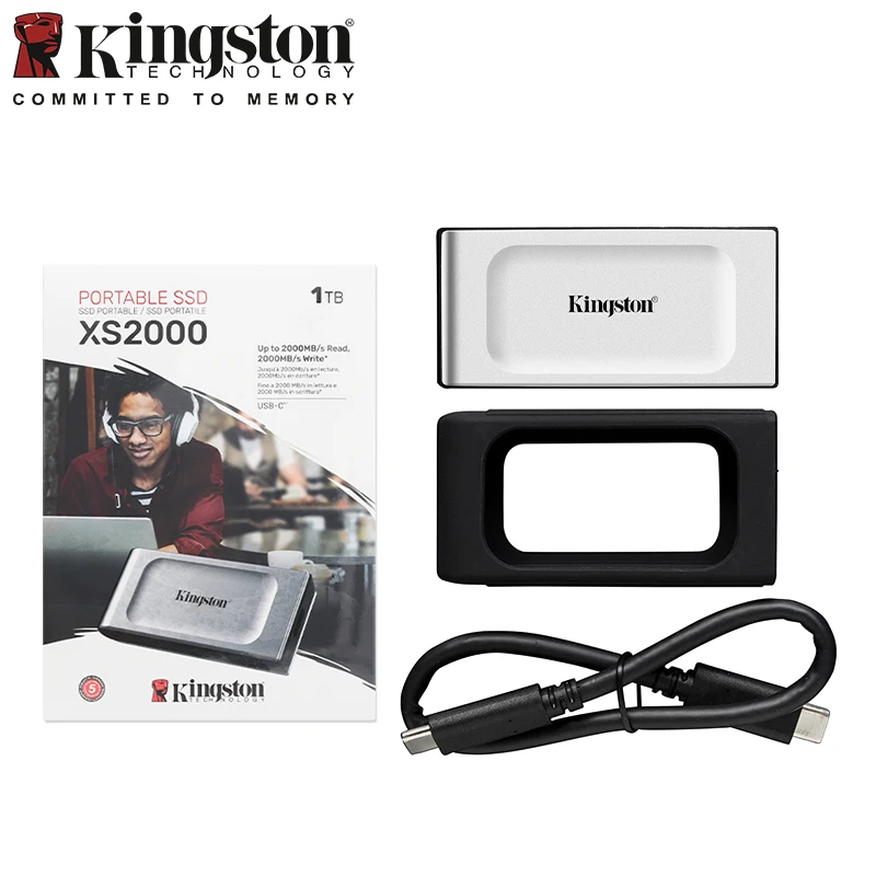 SSD-накопитель Kingston 1 ТБ Type-C USB 500 PSSD оригинальный XS2000 мобильный твердотельный накопитель 2000 Гб 1 ТБ 2 ТБ 4 ТБ до Мб/с SSD Kingston жесткий диск