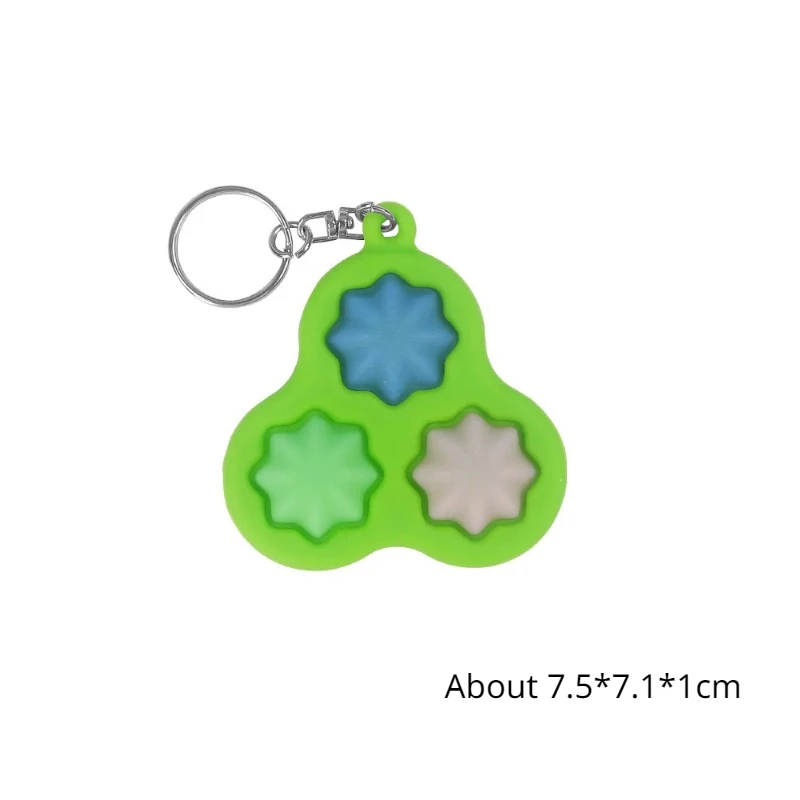 Mini Pop Fidget Toy Pack Simple Bubble Poping Sensory Keychain Toys Silicone Squeeze Rainbow Stress Relief Hand Fidget Its Toys