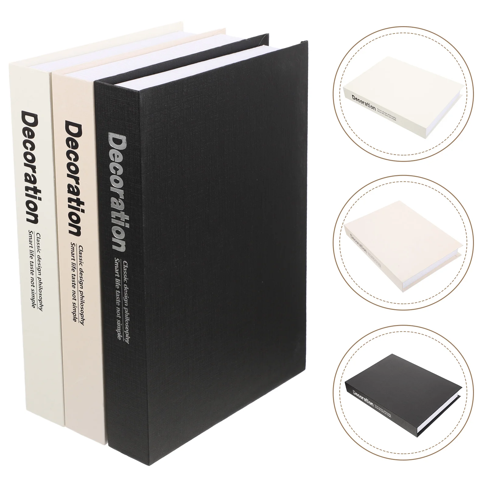 

3 Pcs Artificial Imitation Book Decoration Office Coffee Table Books Paper Jam Simulation Ornament